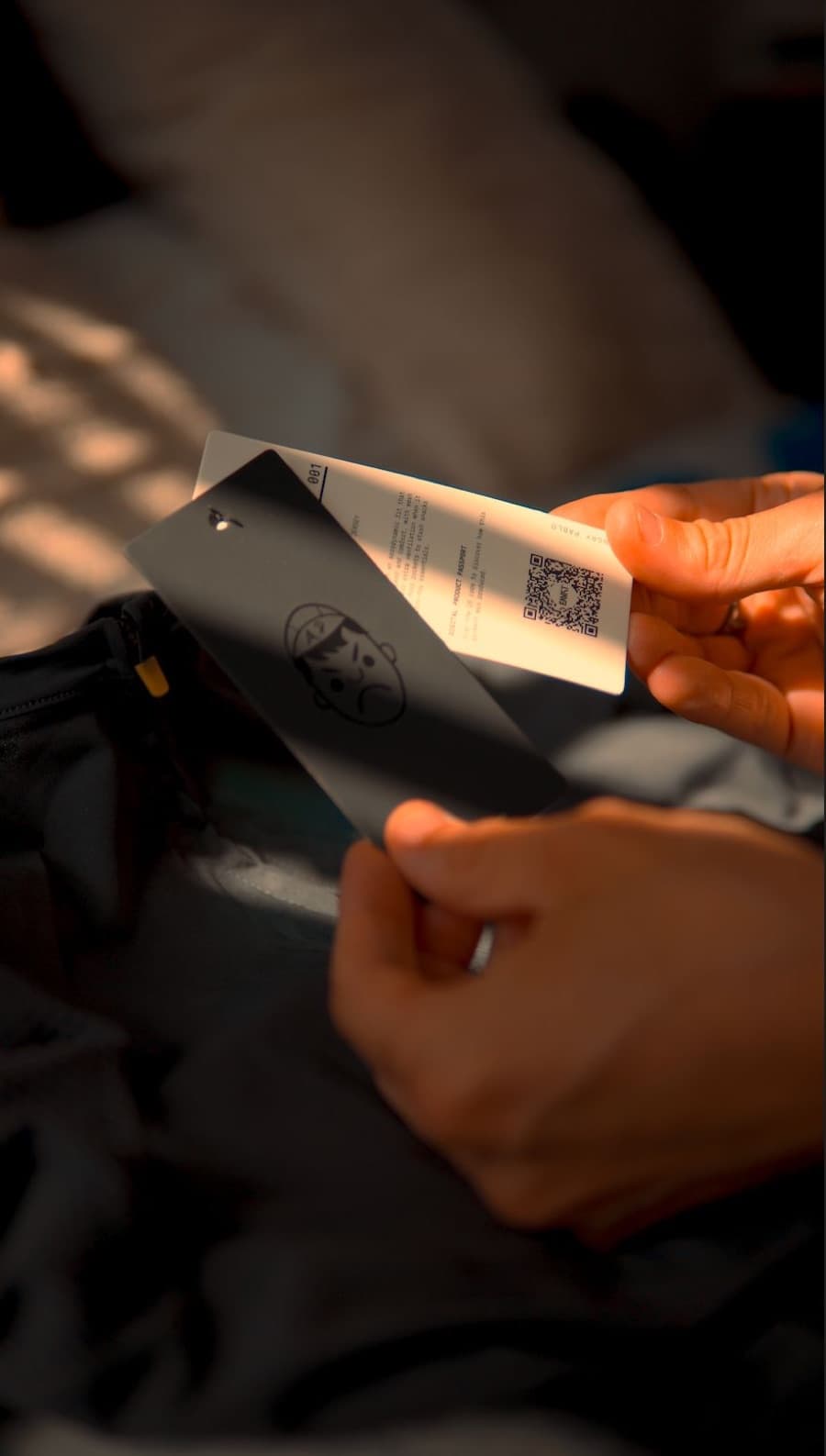 Angry Pablo jersey with its ENVRT digital product passport hangtag